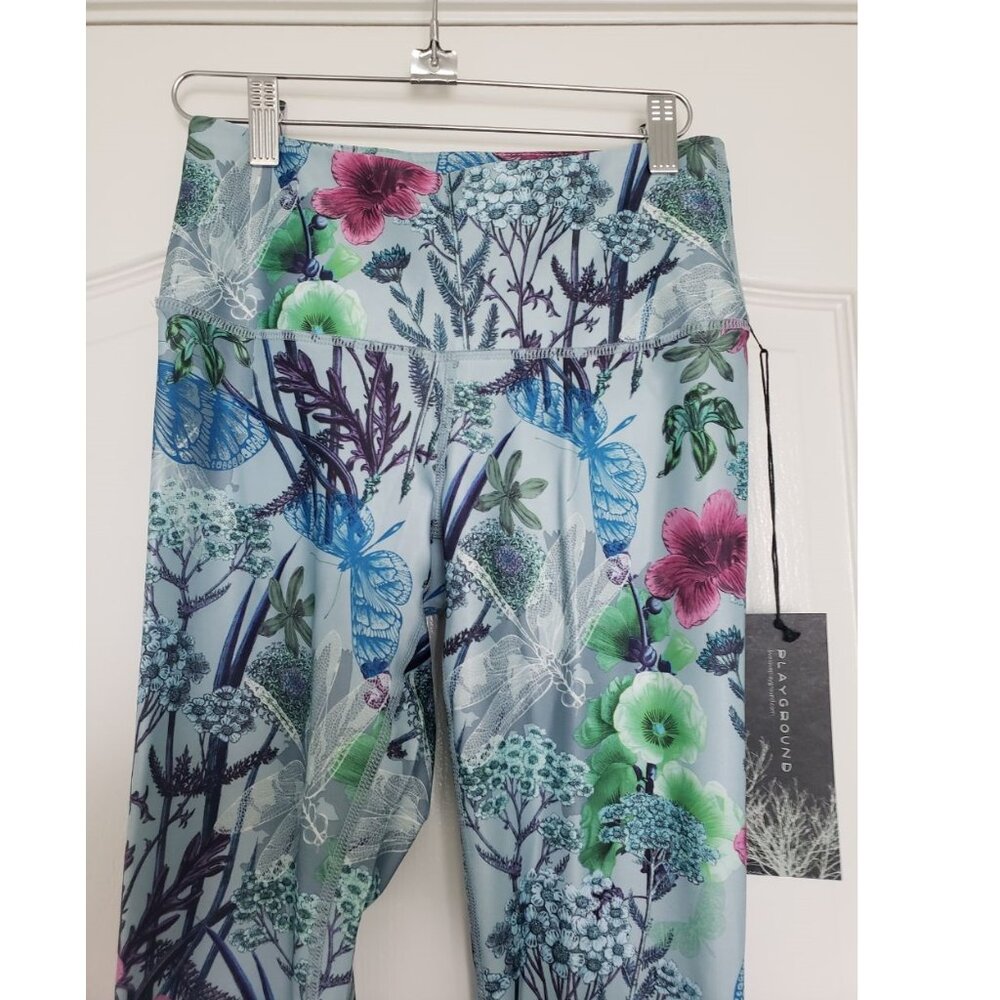 Playground Fitness SMALL Leggings Dragon Fly BNWT